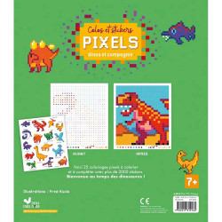Album Colos et stickers pixels Dinos et compagnie - Deux Coqs d'or