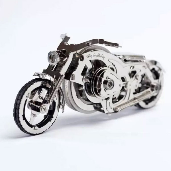 Puzzle 3D mécanique en métal Chrome Moto Rider