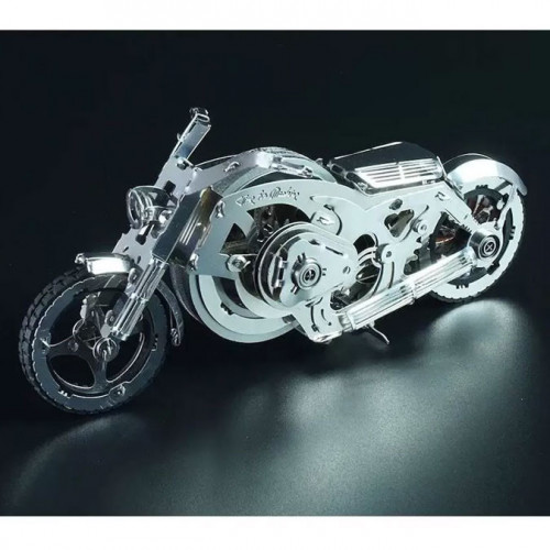 Puzzle 3D mécanique en métal Chrome Moto Rider