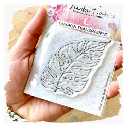 Tampon transparent Frida Kahlo® :  Feuilles tropicales 3