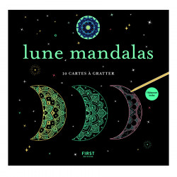 Cartes à gratter Lune mandalas