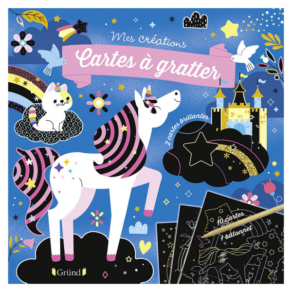 Pochette Cartes à gratter Attrape-rêves Licornes et chevaux