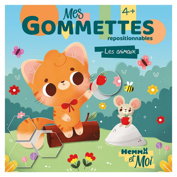 Livre Mes Gommettes repositionnables : Les animaux