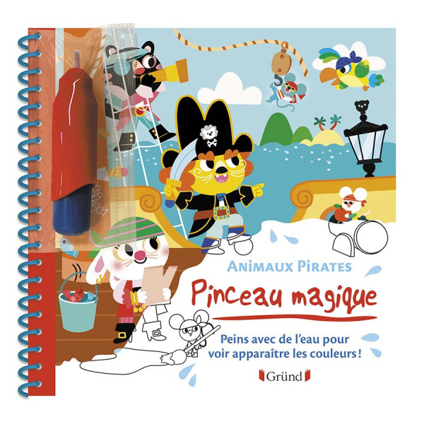 Livre de coloriage Pinceau magique : Animaux pirates