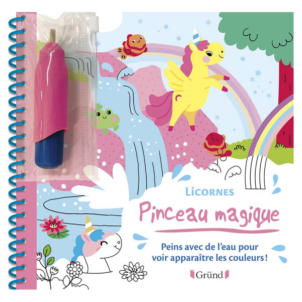 Livre de coloriage Pinceau magique : Licornes