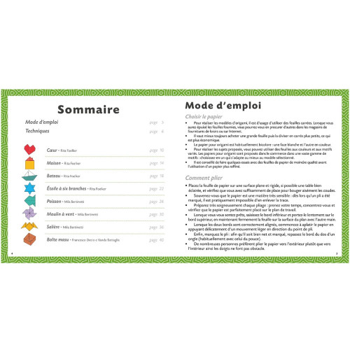 Livre Origami facile - Détacher et plier