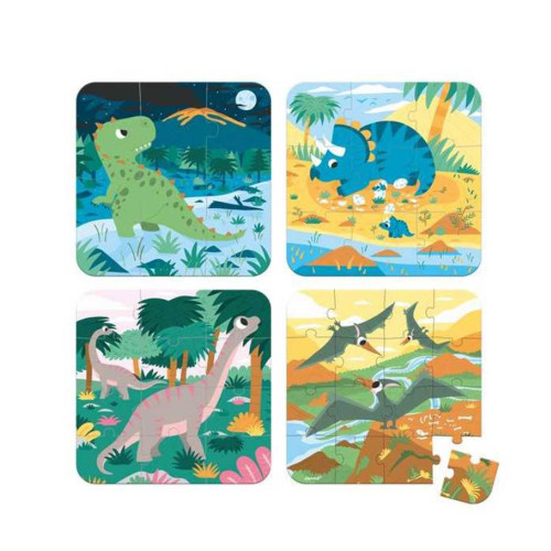 Puzzles Dinosaures x 4