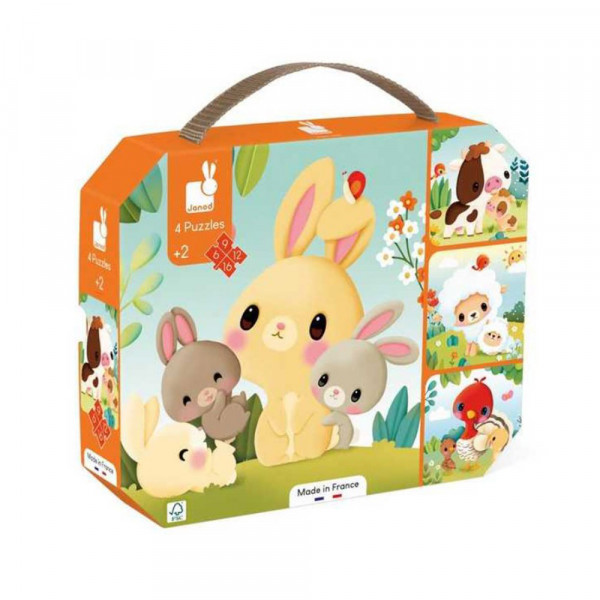 Puzzles Evolutifs animaux de la ferme x 4