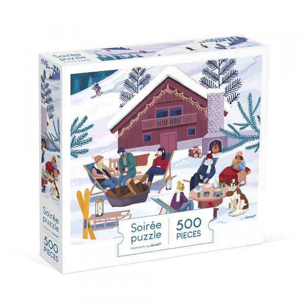 Puzzle Hiver à la montagne 500 pcs