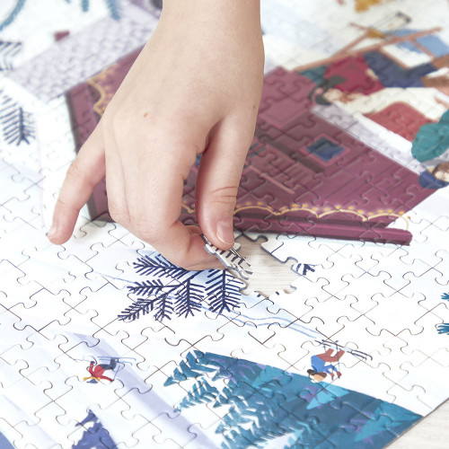 Puzzle Hiver à la montagne 500 pcs
