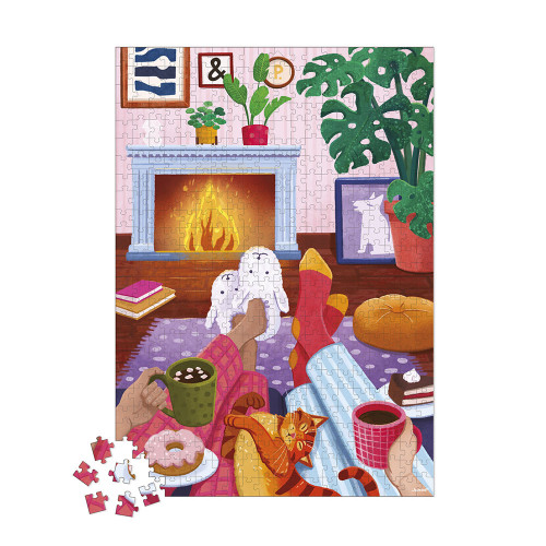 Puzzle Soirée au coin du feu 500 pcs