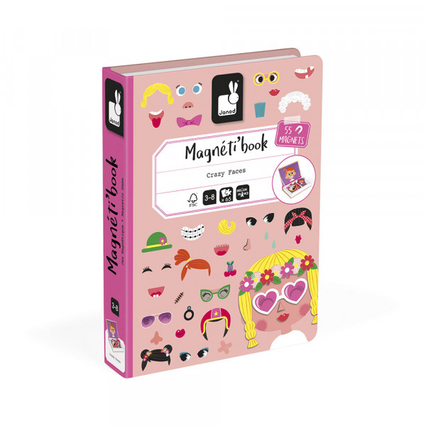 Jeu éducatif Magneti'Book Crazy faces fille