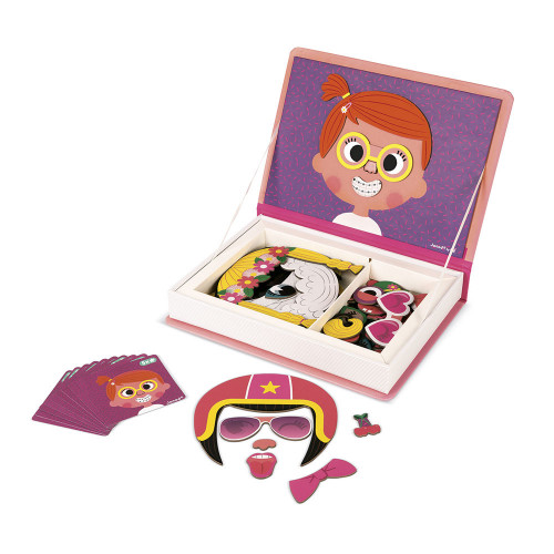 Jeu éducatif Magneti'Book Crazy faces fille