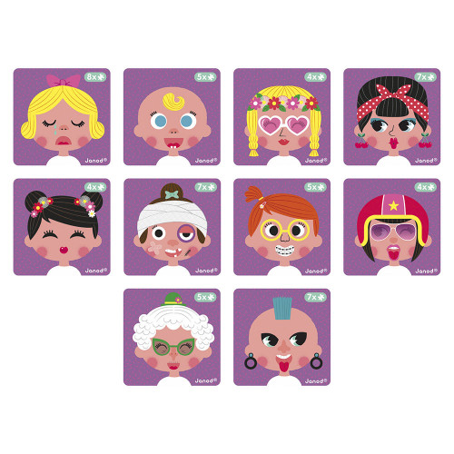 Jeu éducatif Magneti'Book Crazy faces fille