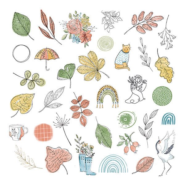 Cahier d'Automne Die cuts calque