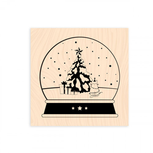 Tampon bois Boule à Neige 10 x 10 cm