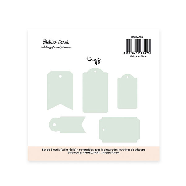 Dies set Tags 5 pcs