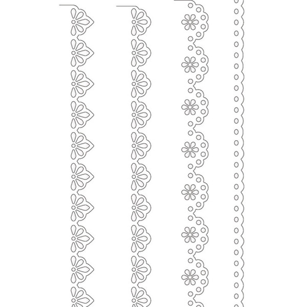 Matrice de découpe Bordures en dentelle 4 pcs