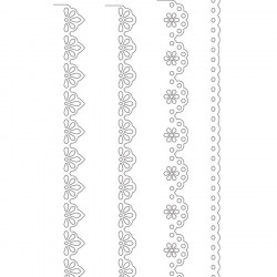 Matrice de découpe Bordures en dentelle 4 pcs