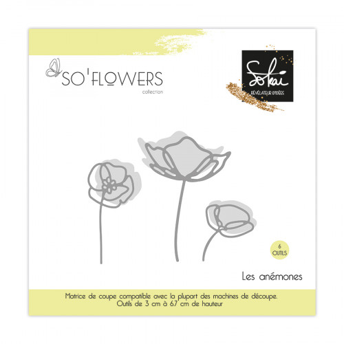 Die Set SO' Flowers Les Anémones 6 pcs