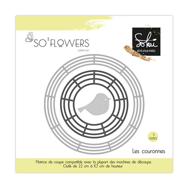 Die Set SO' Flowers Les Couronnes 3 pcs