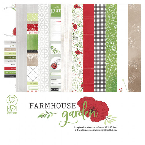 Papier imprimé 30.5 x 30.5 cm Kit de collection Farmhouse garden