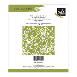 Pochoir Fleurs d'automne 15 x 12 cm