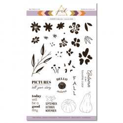 Tampons transparents Autumn Flowers 27 pcs