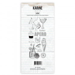 Tampon transparent Sable d'or Apéro 16 pcs