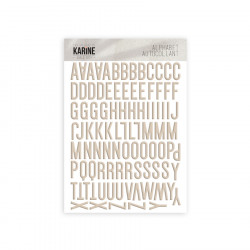 Autocollants Alphabet Sable