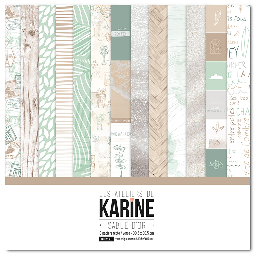 Kit album La mer, Version colle et ciseaux : Produit Scrapbooking