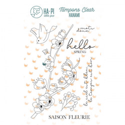 Tampons transparents Saison fleurie 7 pcs