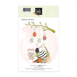 Tampons transparents Joyeuses Pâques 11 pcs