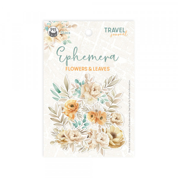 Ephemera Travel Journal Set Flowers and leaves 13 pcs