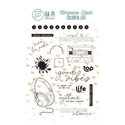 Tampons transparents Colorful Life Orange 16 pcs