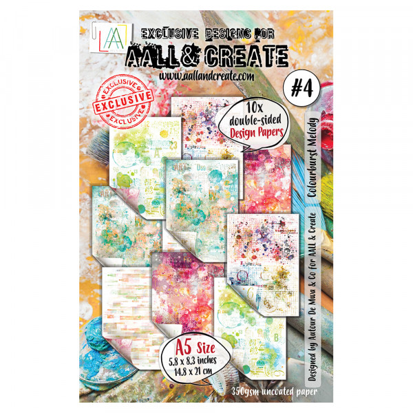 Papier imprimé 14,8 x 21 cm #4 Colourburst Melody