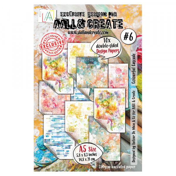 Papier imprimé 14,8 x 21 cm #6 Colourful Cascade