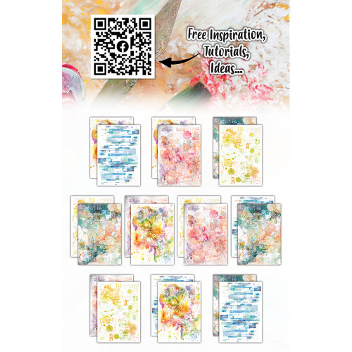 Papier imprimé 14,8 x 21 cm #6 Colourful Cascade