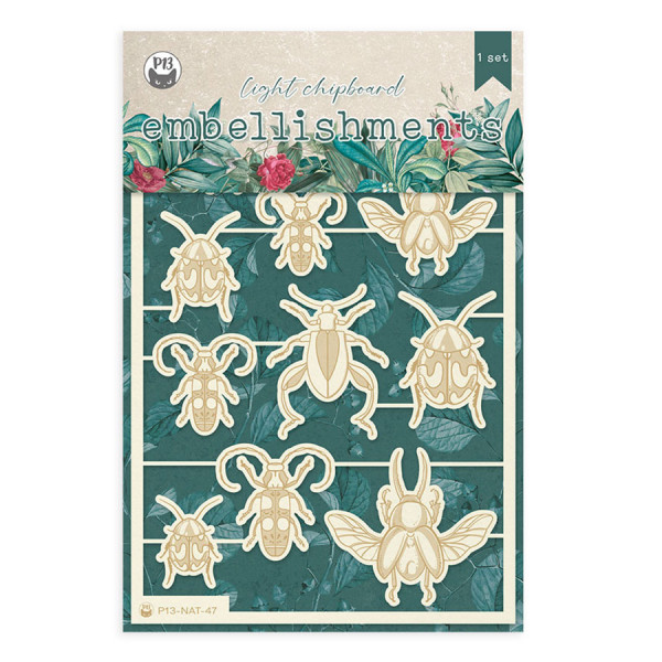 Naturalist Chipboard aggloméré insectes 8 pcs