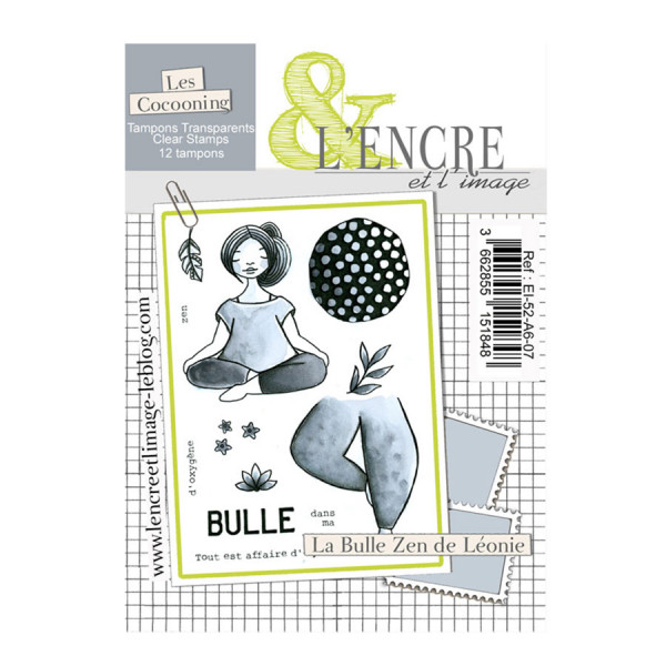 Tampons transparents La bulle zen de Léonie 12 pcs