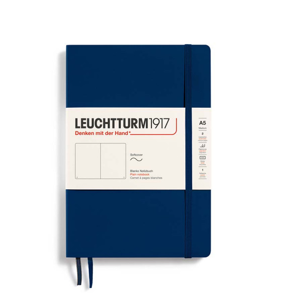 Carnet de notes Souple A5 14,5 x 21 cm Uni - Bleu marine