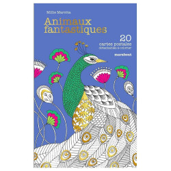 Animaux fantastiques 20 cartes postales détachables à colorier - Marabout