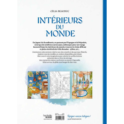 Livre de coloriage Intérieurs du monde - Hachette