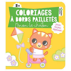 Coloriages à bords pailletés Ninon le chaton - Deux Coqs d'or