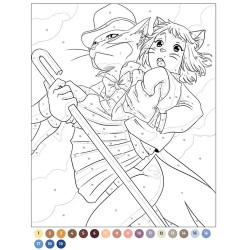 Livre de coloriage par numéro Ghibli - 404 Editions