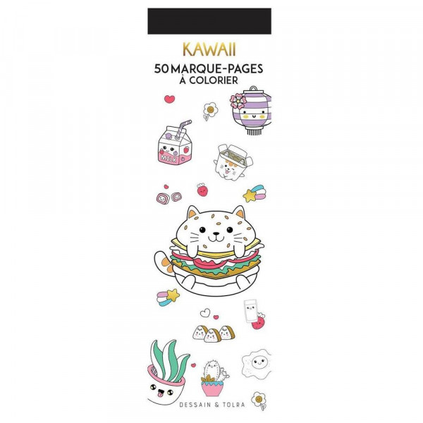 Marque-pages à colorier Kawaii - Dessain et Tolra