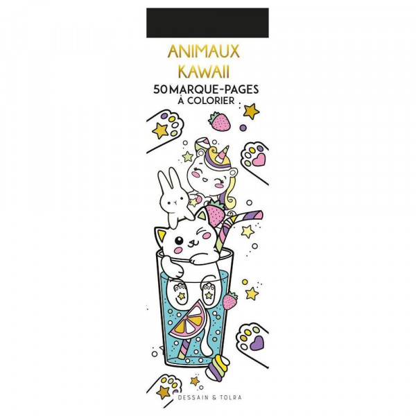 Marque-pages à colorier Animaux Kawaii - Dessain et Tolra