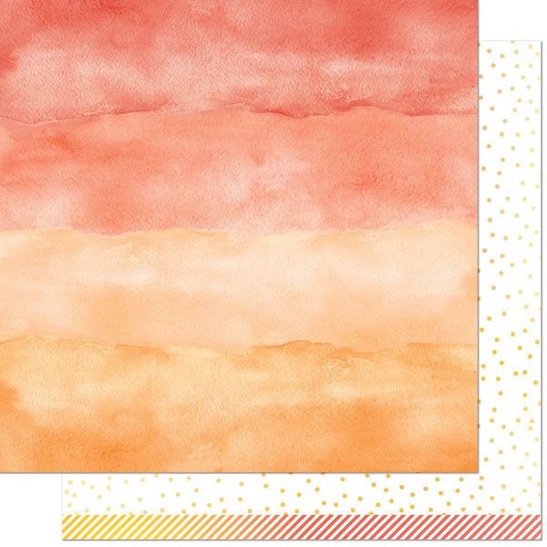 Papier uni Watercolor wishes rainbow Cornaline