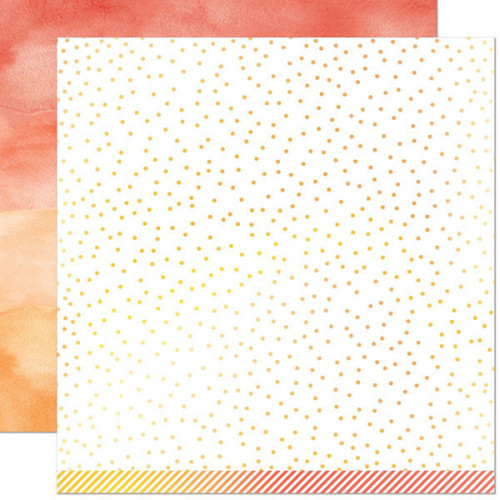 Papier uni Watercolor wishes rainbow Cornaline