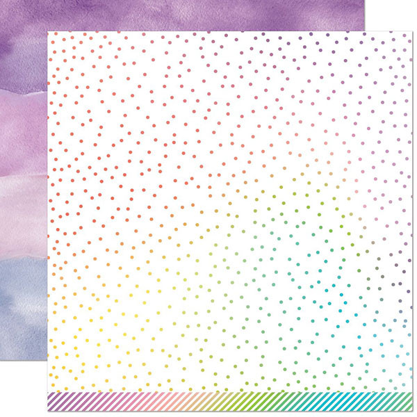 Papier uni Watercolor wishes rainbow Améthyste